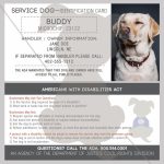 Id Card   Service Dog   With Holographic Security Seal | Must Love | Printable Ada Service Dog Card