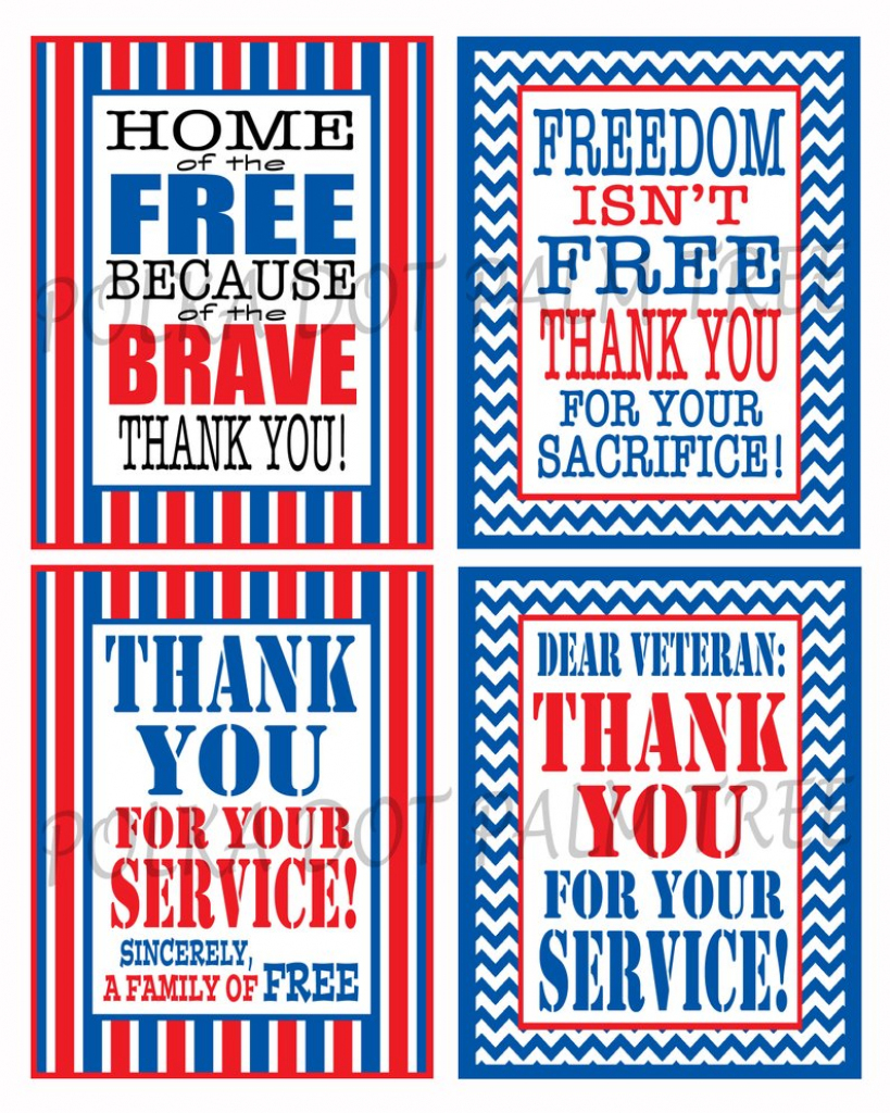 Instant Download Printable Veteran Military Patriotic Thank | Etsy | Military Thank You Cards Free Printable