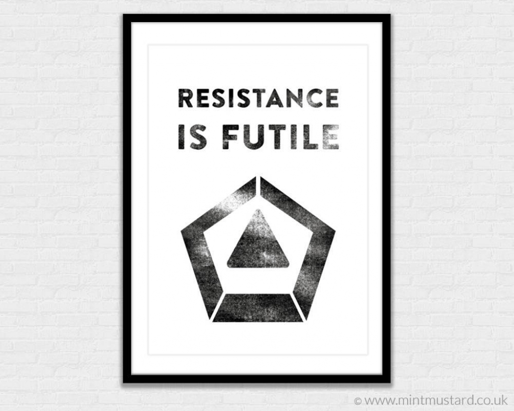 Instant Download The Resistance Print Resistance Is Futile | Etsy | The Resistance Card Game Printable