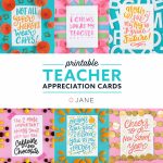 Jane Free Teacher Appreciation Printable Cards | Teacher | Teachers Day Card Printable