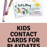 Kids Play Date / Keep In Touch Cards | "the Pinterest Group Board | Free Printable Play Date Cards