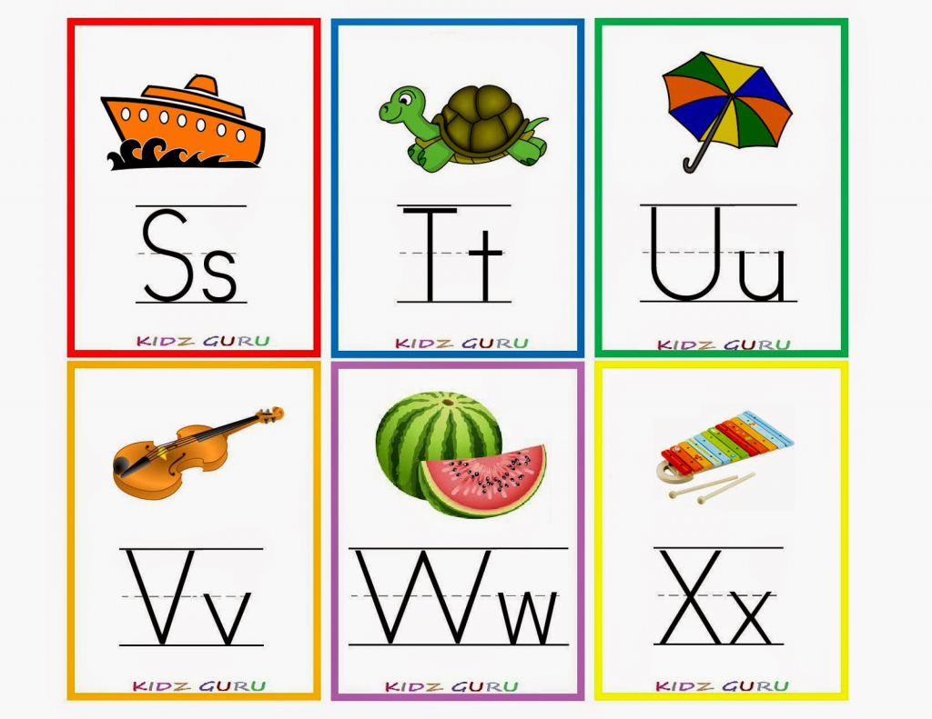 Kindergarten Worksheets: Printable Worksheets - Alphabet Flash Cards 4 | Free Printable Alphabet Flash Cards