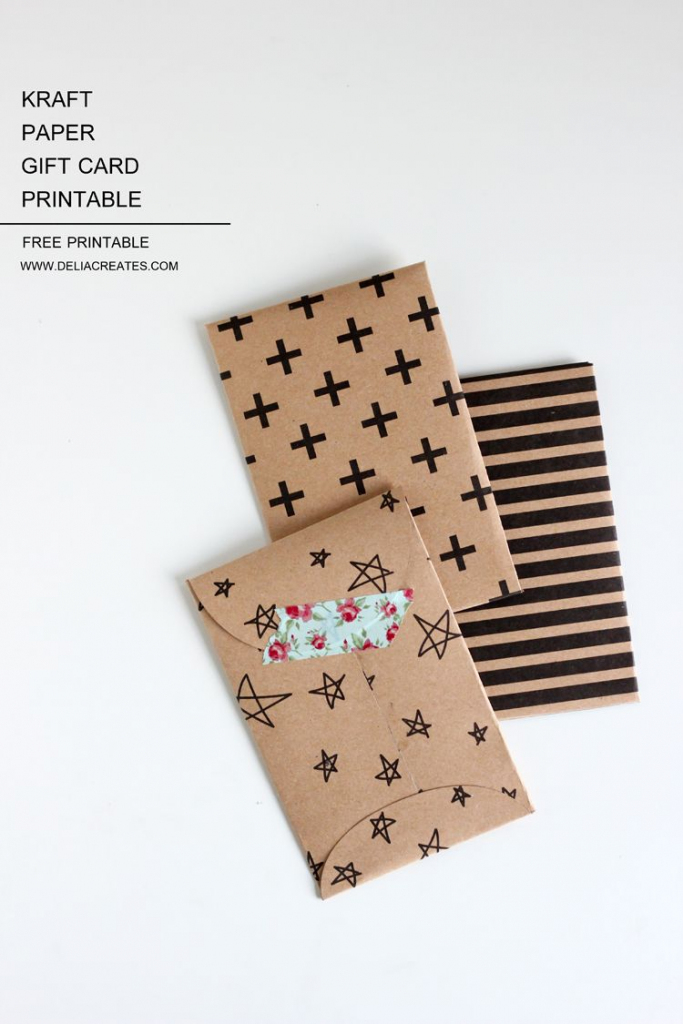 Kraft Paper Gift Card Envelope Free Printable | Diy Madness | Paper | Free Printable Gift Card Envelope Template