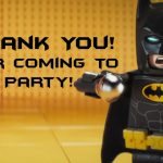 Lego Batman Thank You Cards | Lego Batman Super Heros Printables | Batman Thank You Cards Printable