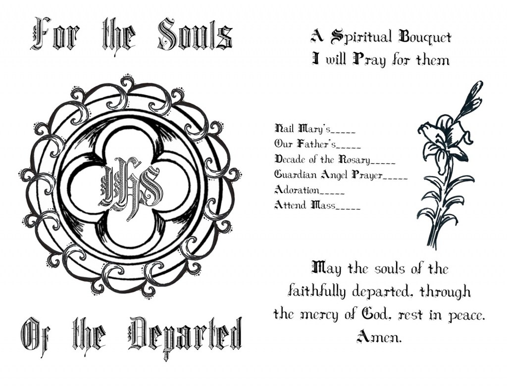 Printable Spiritual Bouquet Cards Printable Card Free