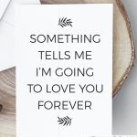 Love Quote Valentine's Day Card, Romantic Card, Love Card For Him | Printable Romantic Cards For Her