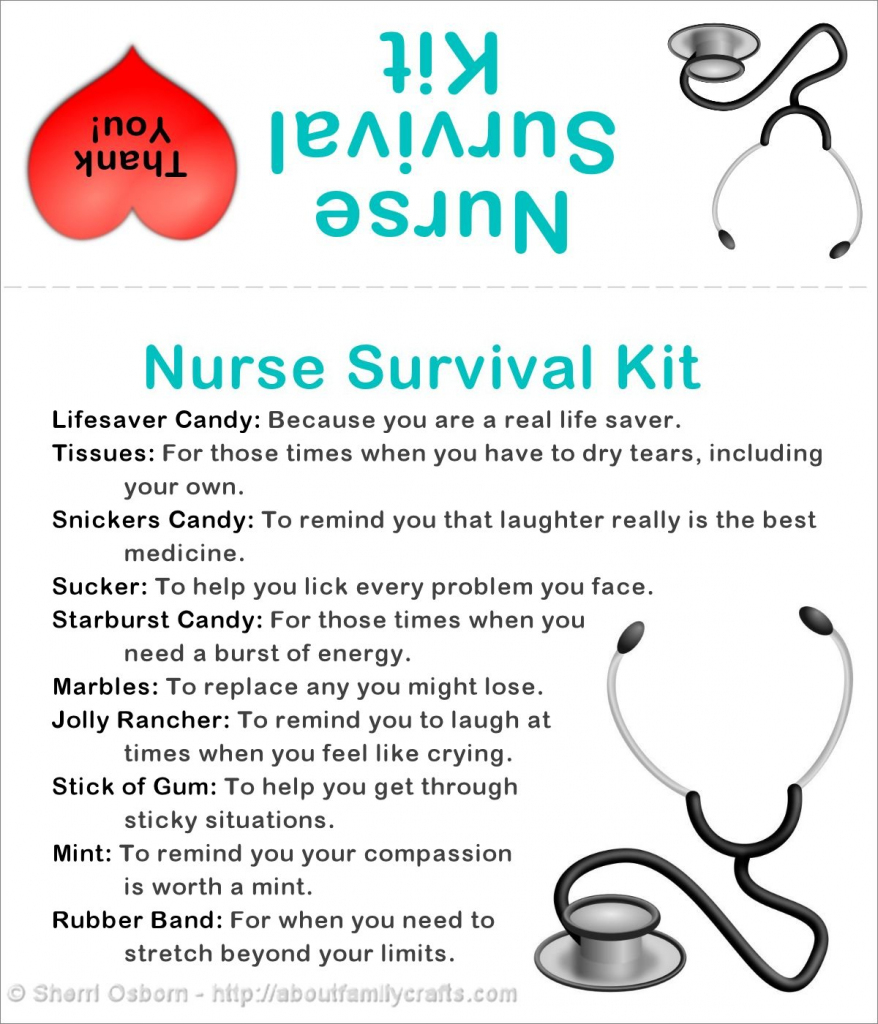 Make A Nurse Appreciation Gift | Nurses Week 2016 Cards Free Printable