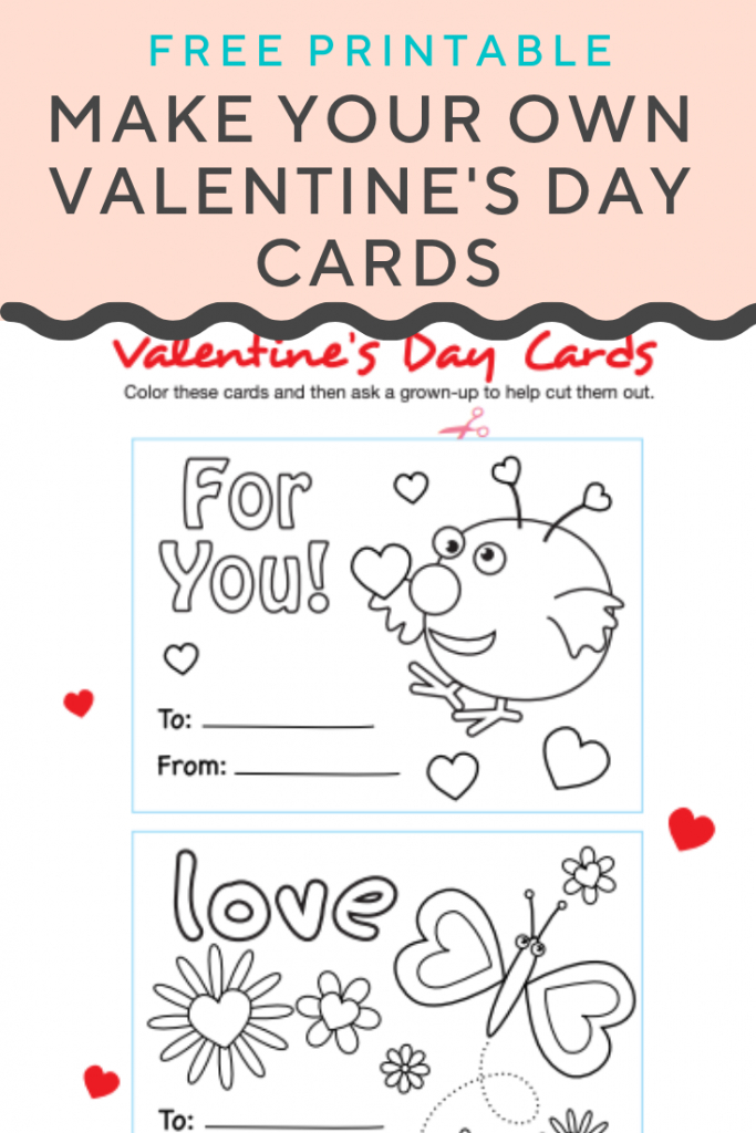 Make Your Own Valentines Cards | Cool Coloring Pages | Valentine&amp;#039;s | Free Printable Color Your Own Cards