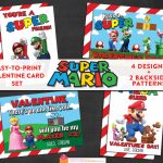 Mario Brothers Valentine Cards Printable Personalized 2 | Etsy | Printable Mario Valentines Cards