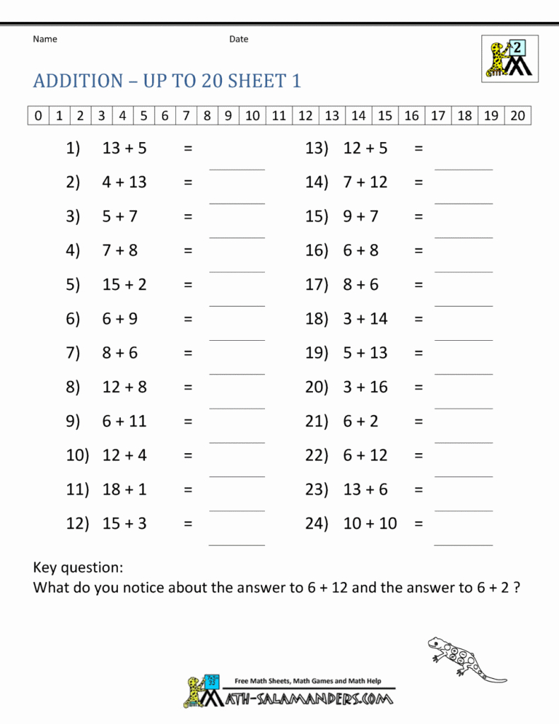 Math Addition Facts 2Nd Grade | Flash Cards Addition And Subtraction 1 20 Printable