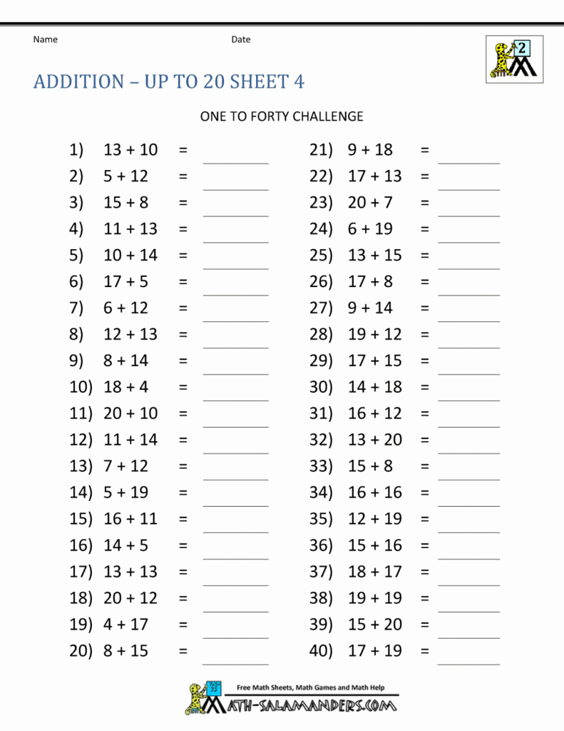 Math Addition Facts 2Nd Grade | Printable 2Nd Grade Math Flash Cards