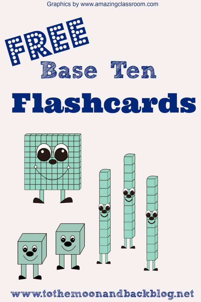 Math Freebies: Printable Base Ten Math Practice Flash Cards | 3Rd | Base Ten Picture Cards Printable