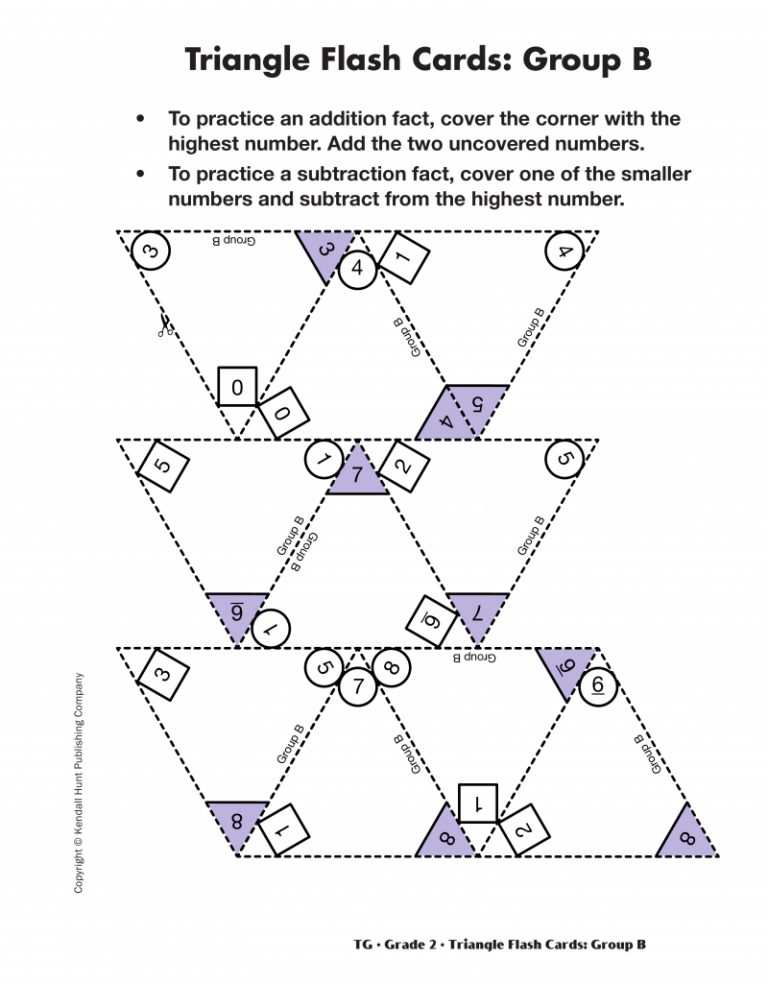 Triangular Math Flash Cards Teatila