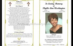 Printable Memorial Cards For Funeral