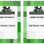 Minecraft Birthday Invitations | Birthday Printable | Minecraft Birthday Card Printable