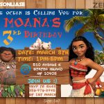 Moana Bday Invite Moana Birthday Invitation Print At Home | Etsy | Moana Birthday Card Printable