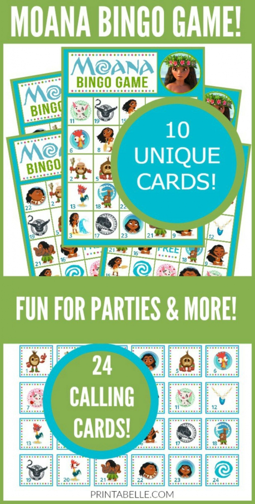 Moana Bingo Game In 2019 | Party Games And Activities Printables | Printable Hawaiian Bingo Cards