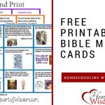 More Printable Bible Verse Memory Cards – Heart Of Wisdom | Scripture Memory Cards Printable