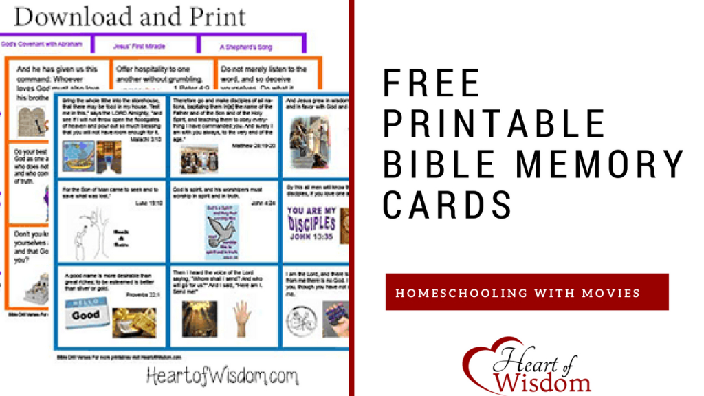 More Printable Bible Verse Memory Cards – Heart Of Wisdom | Scripture Memory Cards Printable
