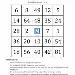 Multiplication Bingo Cards For Facts 1 To 9 (Cards 001 To 010) (A) | Printable Addition Bingo Cards
