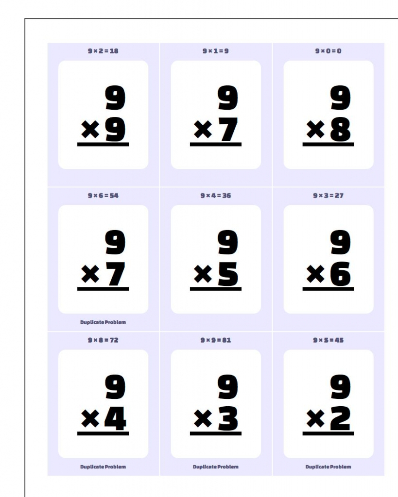 Multiplication Flash Cards | Multiplication Flash Cards Printable