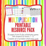 Multiplication Games Printable Pack: 10 Times Tables Games For | Times Table Cards Printable