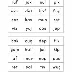 Nonsense Word Fluency / Cvc Practice Cards | Kindergarten Reading | Nonsense Word Flash Cards Printables