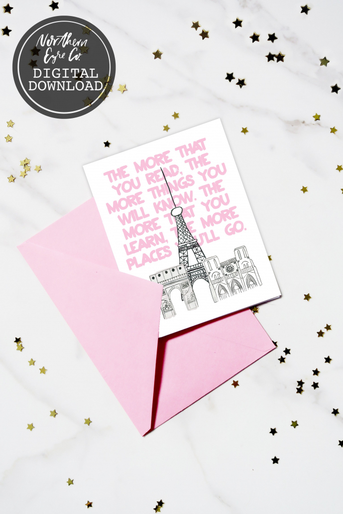 Northern Eyre Co. Etsy Shop - Printable Birthday Card! &amp;quot;the More You | Dr Seuss Birthday Card Printable