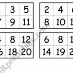 Numbers Bingo Cards (From 1 To 20)   Esl Worksheetcreguen | Printable Bingo Cards 1 100