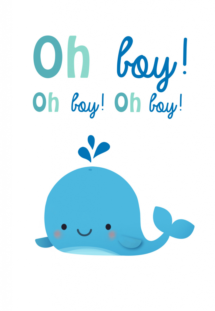 Oh Boy - Baby Shower &amp;amp; New Baby Card | Greetings Island | Printable Baby Shower Cards