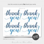 Oh Boy Blue Thank You Card | Printable Stationery | Hands In The Attic | Printable Thank You Cards Pdf