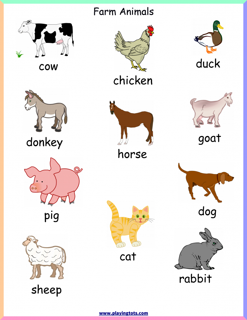 Farm Animal Cards Printable Printable Card Free