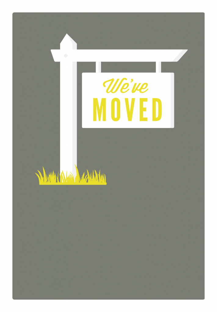 Our New Address - Free Printable Moving Announcement Template | We Are Moving Cards Free Printable