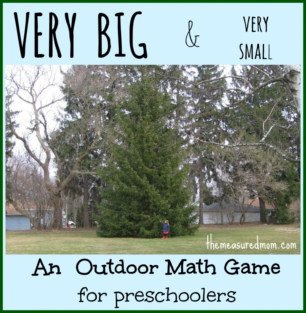Outdoor Math Game: Exploring Size - The Measured Mom | Math 24 Printable Cards