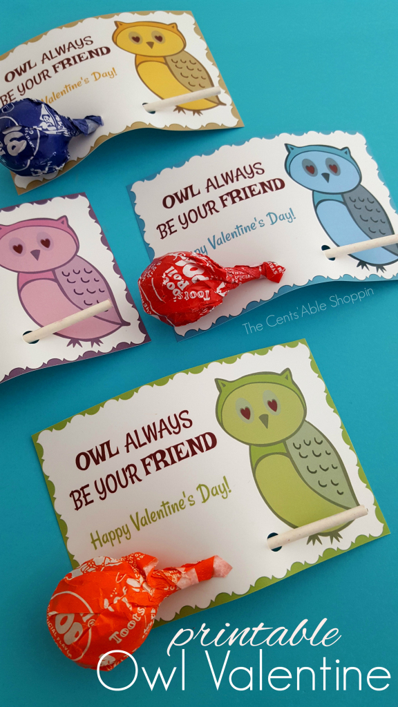 Owl Printable Valentine&amp;#039;s Day Cards – The Centsable Shoppin | Free Printable Owl Valentine Cards