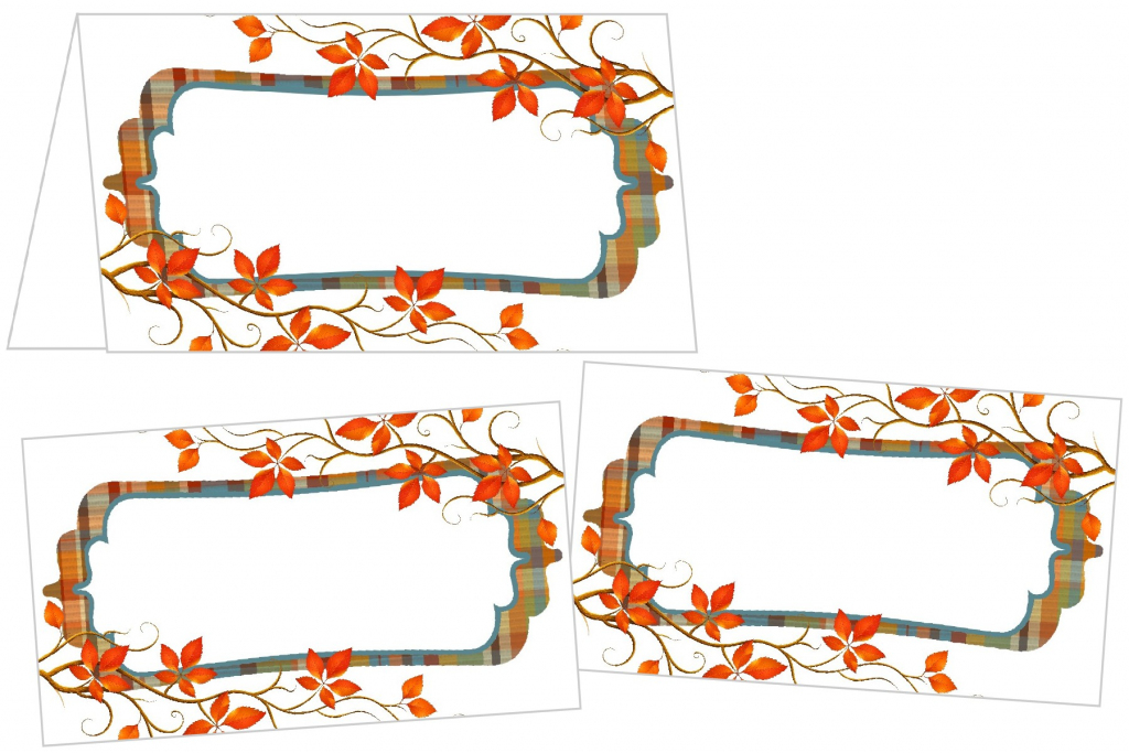 Perfectly Plaid Thanksgiving Place Cards | Free Printable Thanksgiving Place Cards To Color