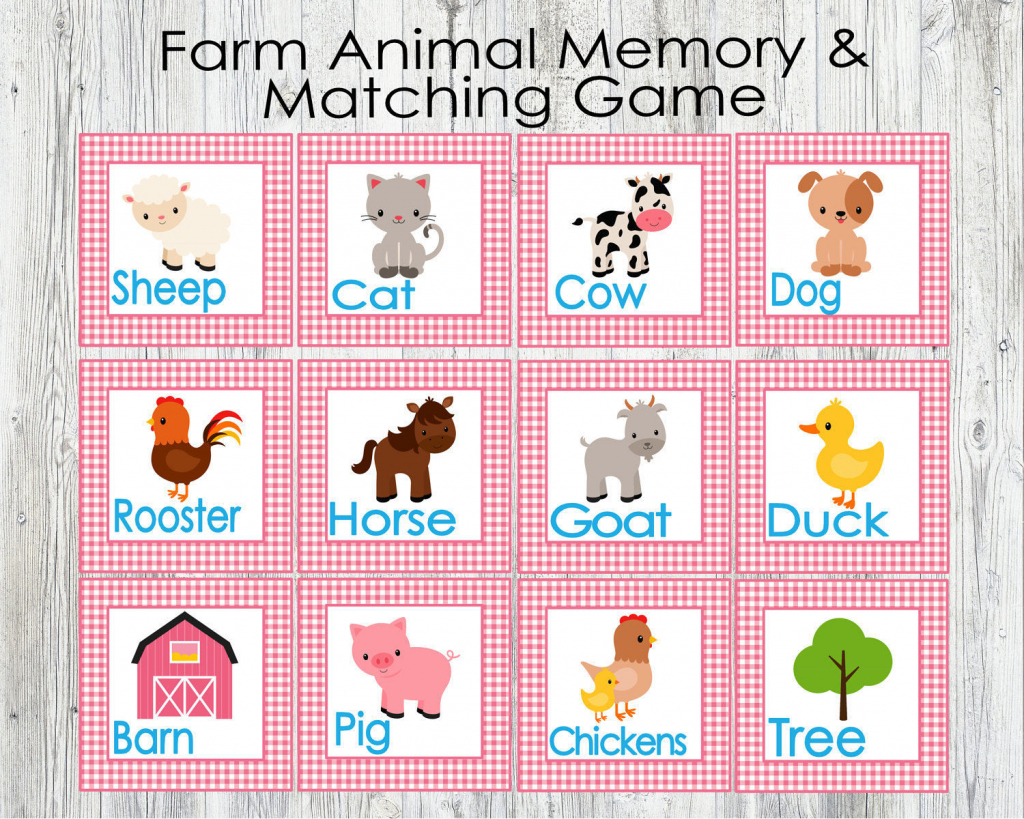 mother baby animal matching game printable