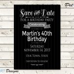 Pinlynn Harris On Lynn's 60Th | Silver Save The Dates, Save The | Printable Save The Date Birthday Cards