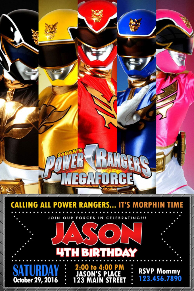 Pinoliviadollhouseatl On Power Rangers Party Activities In 2019 | Power Rangers Birthday Card Printable