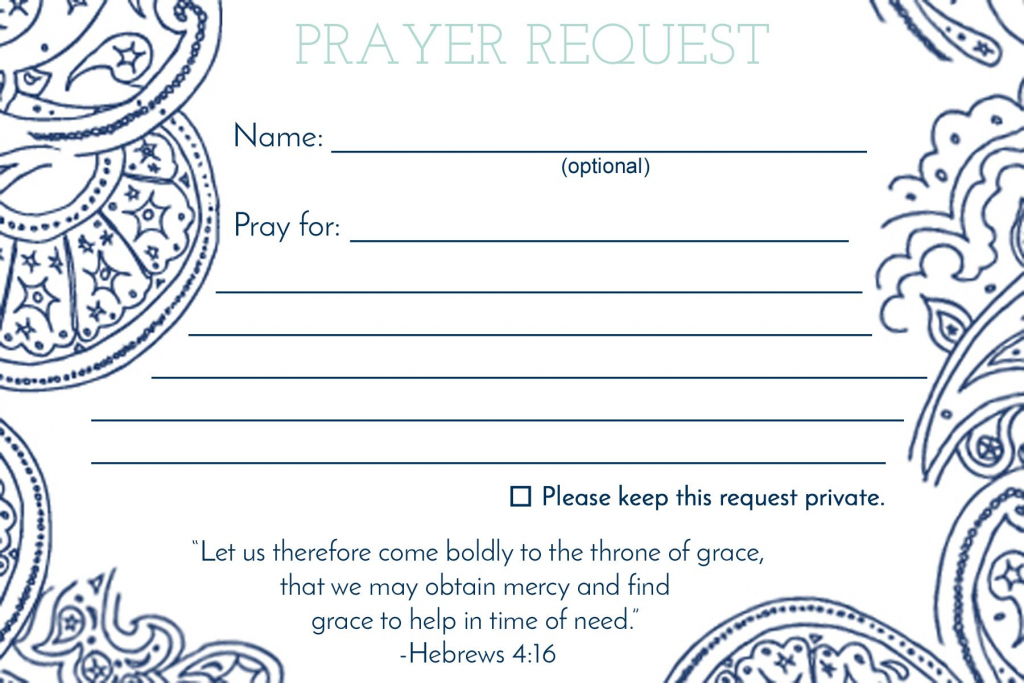 Prayer Request Cards Printable Printable Card Free