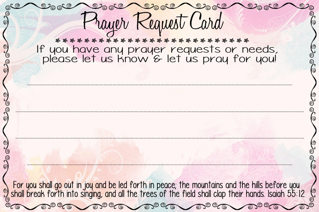 Free Printable Prayer Request Cards - Printable World Holiday