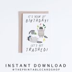 Printable 21St Birthday Cards Funny 21 Birthday Cards Instant | Etsy | 21St Birthday Cards Printable
