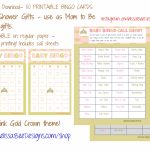 Printable Baby Shower Bingo (Girl) Game (Gold/pink Crown Theme) 50 | Cowboy Bingo Printable Cards