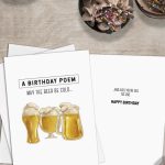 Printable Beer Birthday Card For Him Instant Download // Cold Beer | Free Printable Funny Birthday Cards