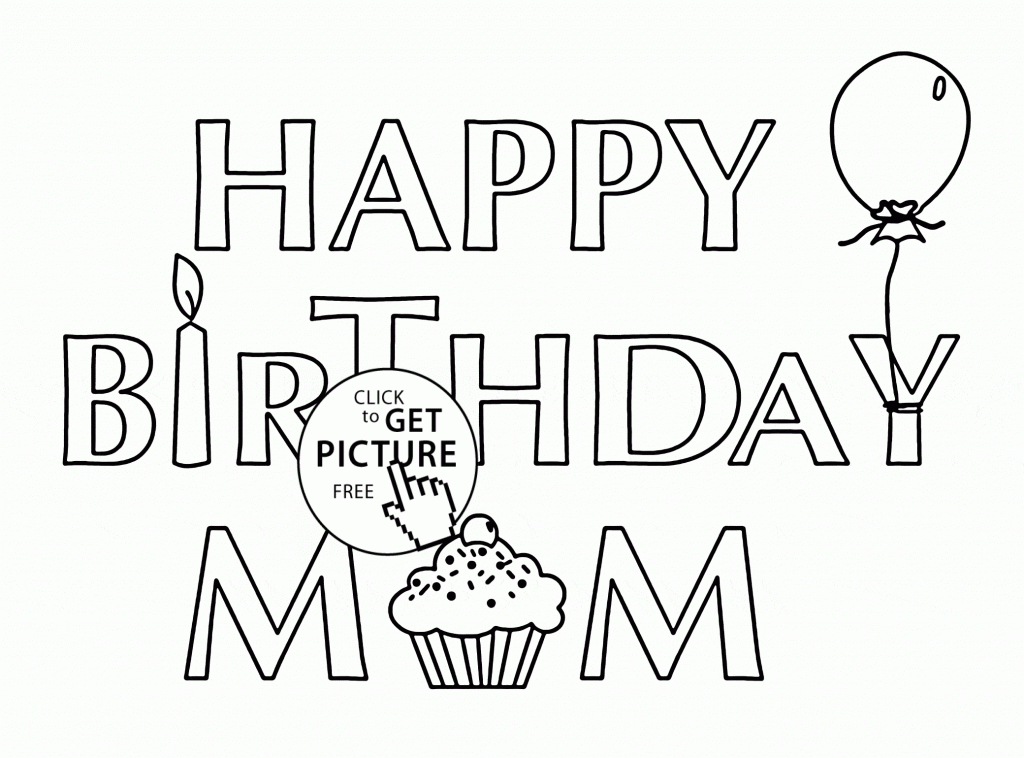 Printable Birthday Cards For Mom To Color | Zwonzorg | Free Printable Birthday Cards To Color