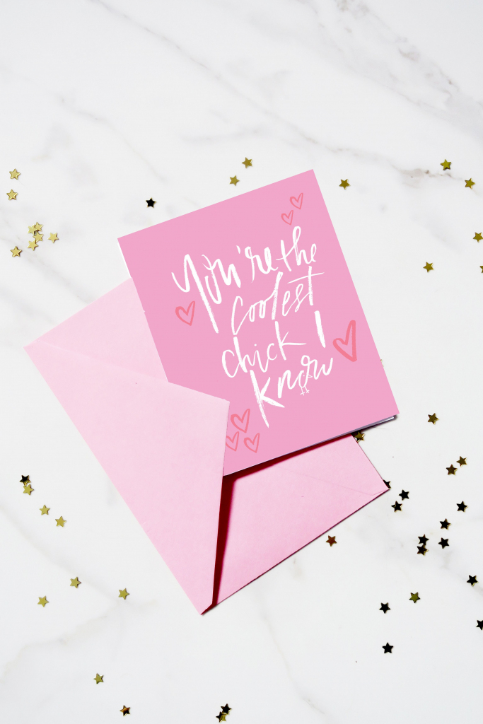 Printable Birthday/friendship Card - You&amp;#039;re The Coolest Chick I Know | Printable Friendship Cards Friends