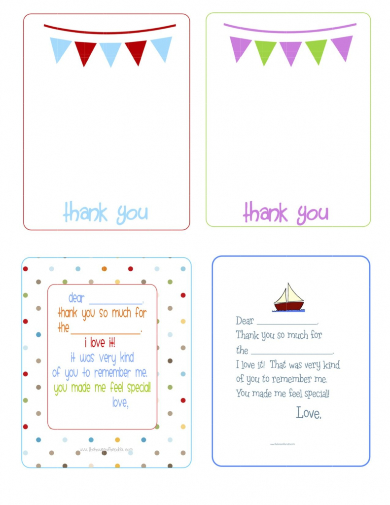 Printable Birthday Thank You Cards - | Printables &amp;amp; Fonts | Free Printable Thank You Cards For Soldiers