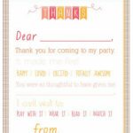 Printable Birthday Thank You Notes | Thank You For Coming Cards Printable