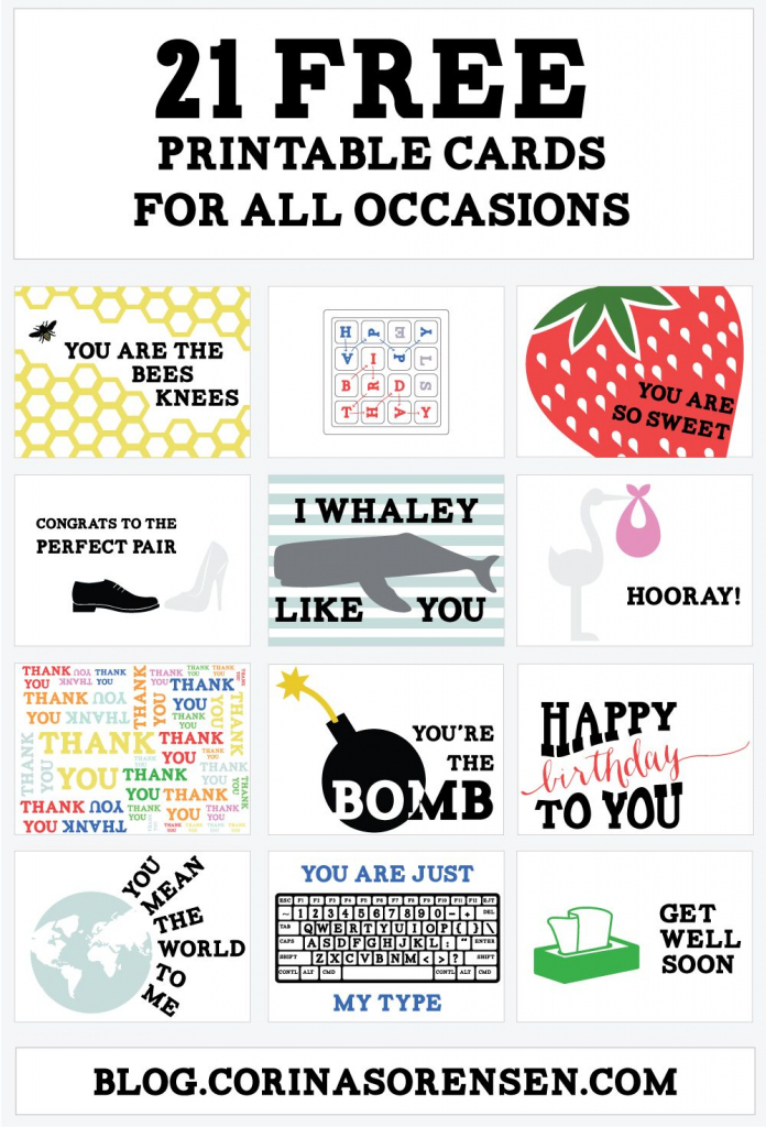 Printable Cards For All Occasions | Random Things I Like | Free Printable Cards For All Occasions