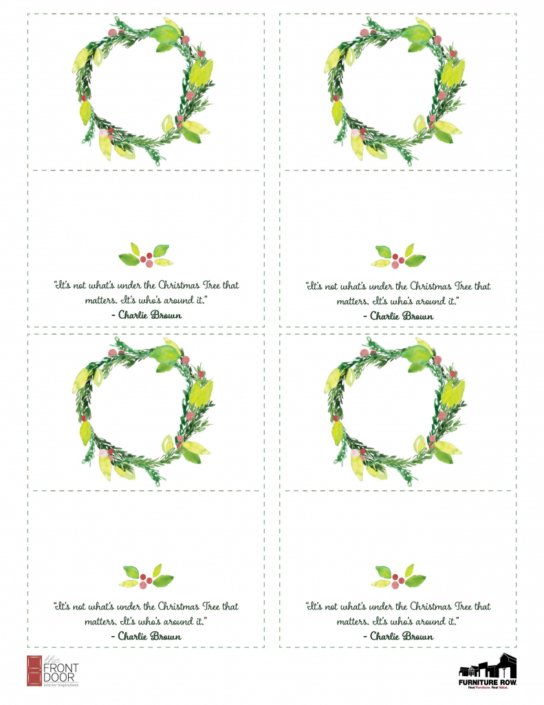 Printable Christmas Place Name Cards For The Table | Holiday | Printable Christmas Place Cards